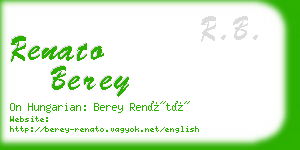 renato berey business card